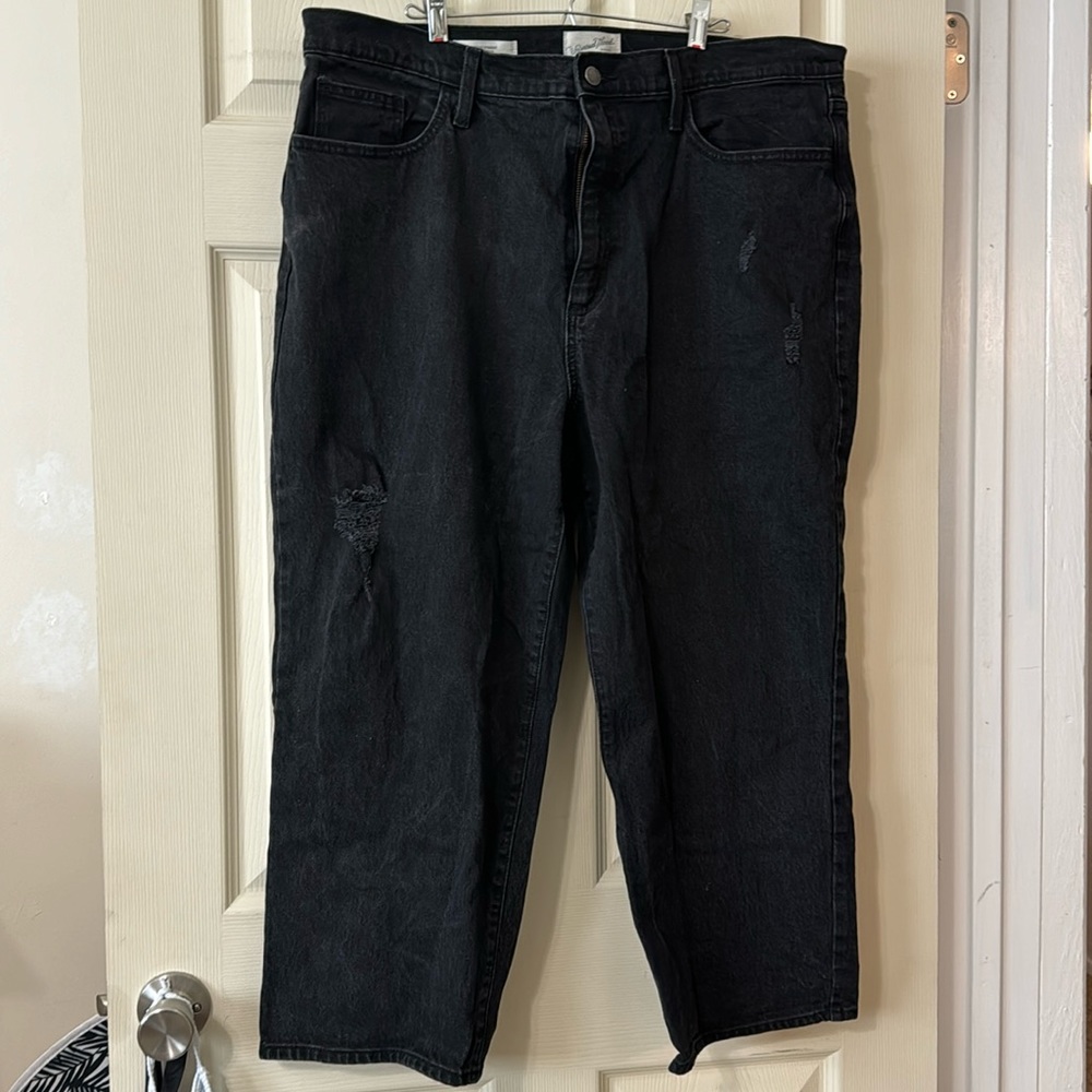 Universal Thread Vintage Straight Black Jeans 18 Short